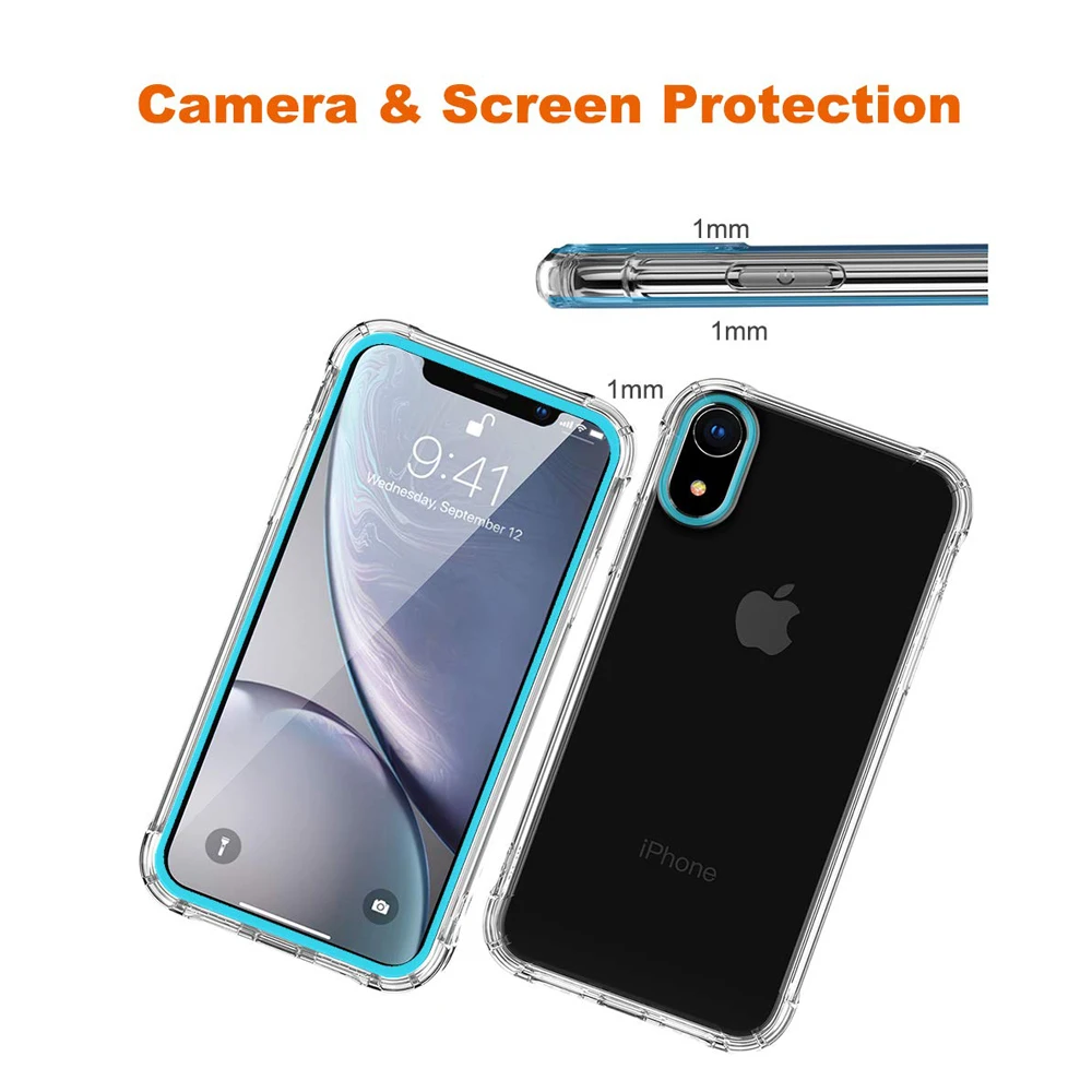 New Fit Shockproof For iPhone X Case TPU Transparent Clear Phone Cases Cover For iPhone 8 X Xs Max Xr Shell