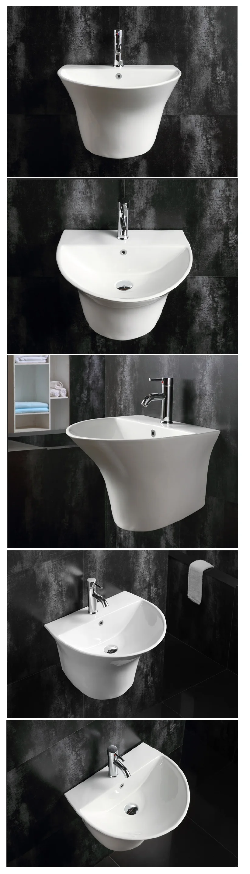 factory price ceramic sanitary ware sink  wall hung wash wash basin