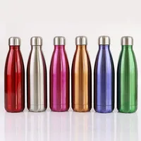 

500ml vacuum water bottle stainless steel cola shape water bottle /personal sports flask