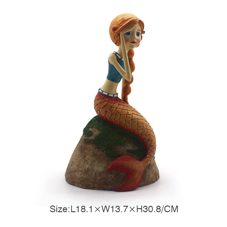 mermaid resin statue