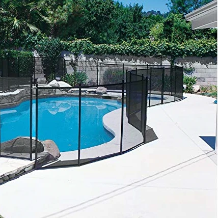 Manufacturer Powder Coated Eco-Friendly removable mesh pool fence with poles