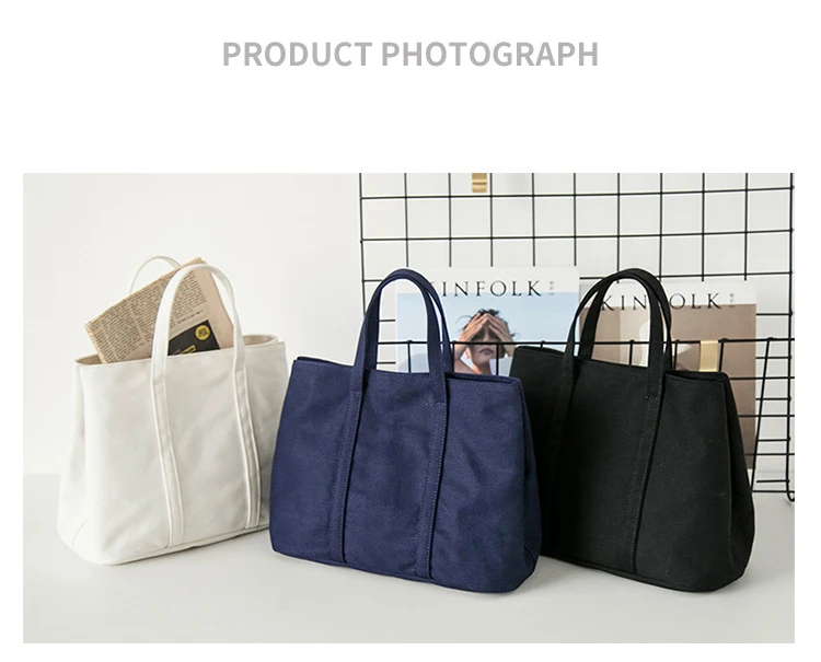 Wholesale Canvas Tote Bag Waterproof Canvas Brand Modern Women Handbag