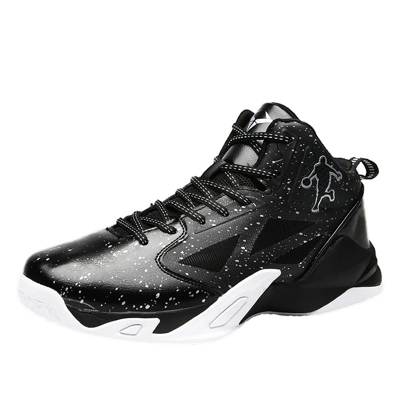 

2019 Hot Design PU MD Anti Slip Sports Men Basketball Shoes