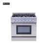 36 in 5.2 cu ft 6 Gas Burner Dual Fuel Range electric oven for pizza