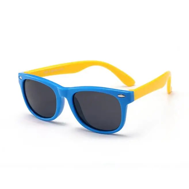 

2019 New Safer Silicone Fashion UV400 Polarized Baby Children Sunglasses For Kids, As pictures