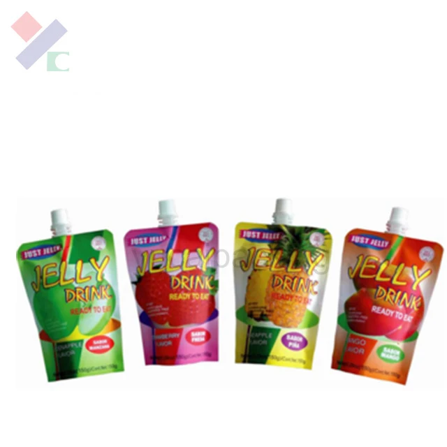 Transparent stand up spout pouch for drink/snack /Transparent stand up/doy pack Spout pouch with euro hole