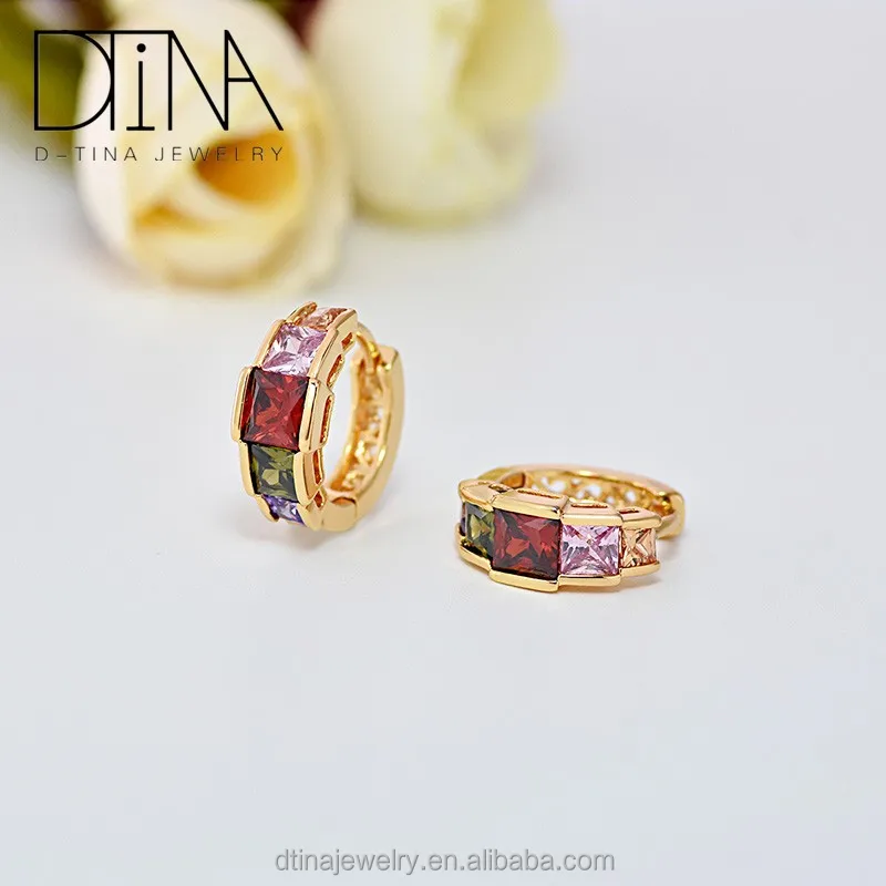 

Dtina vogue jewelry earrings latest model earrings snug piercing earrings, Golden
