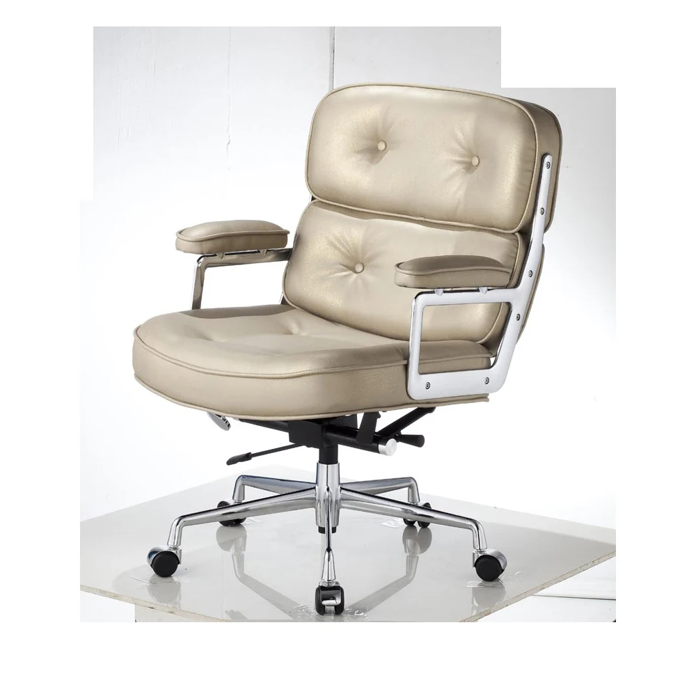 Fancy Design White Leather Office Furniture Leader Chair Hongye