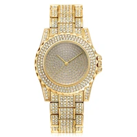 

Fashion 2019 jewelry dropshipping cheap 18k gold iced out watch