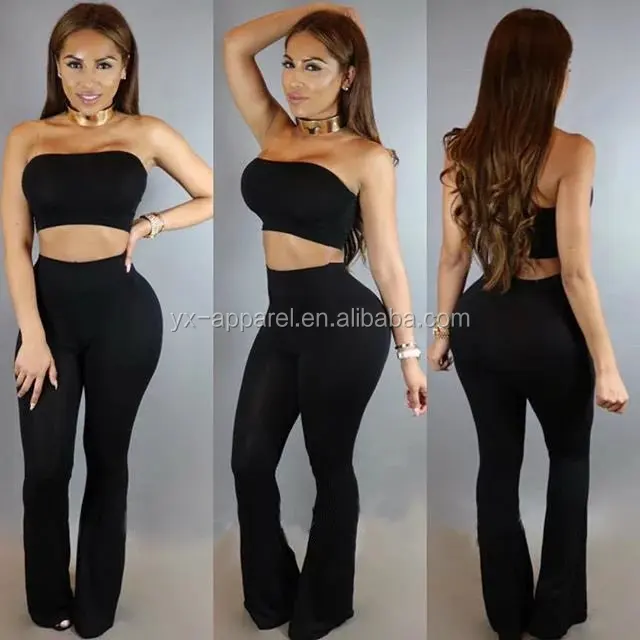 Women sleeveless printed two piece pants set rompers jumpsuits