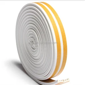 EPDM Sponge foam E/P/D/I shape self-adhesive rubber seal strip for door and window