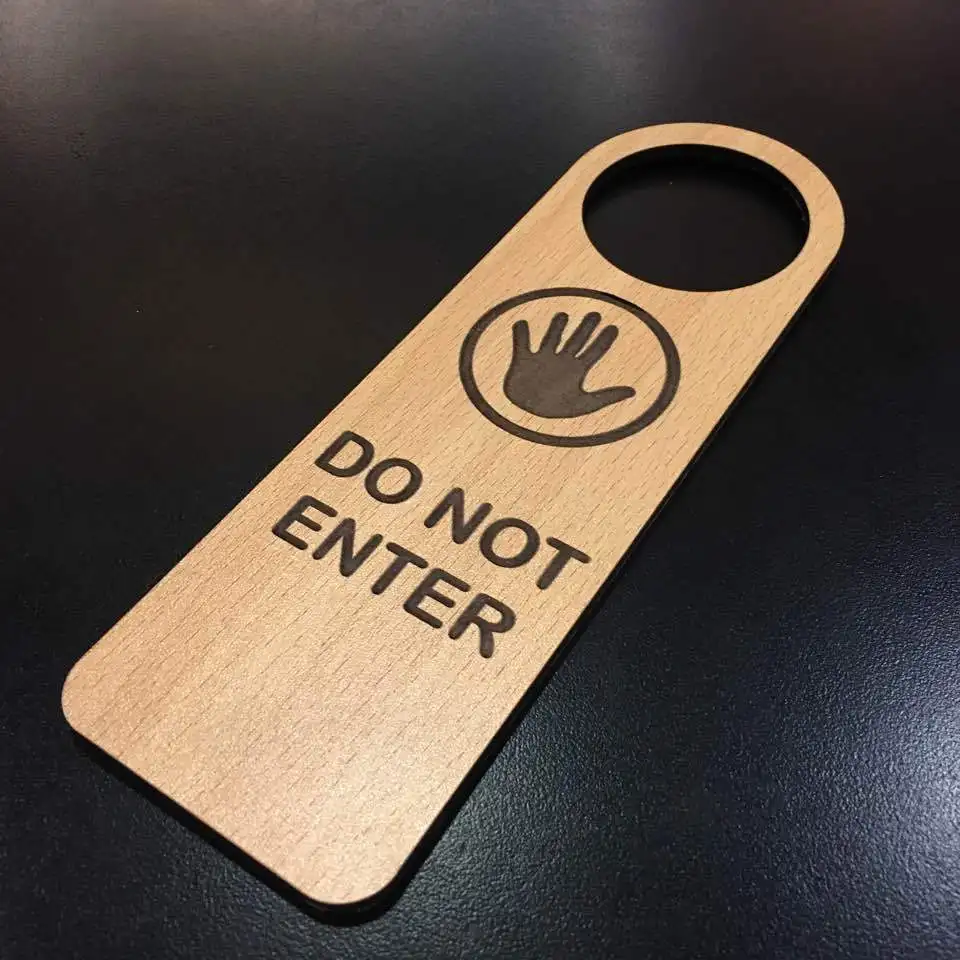 Laser Engraved Wooden Sign Door Hanger - Buy Door Hanger Pattern ...