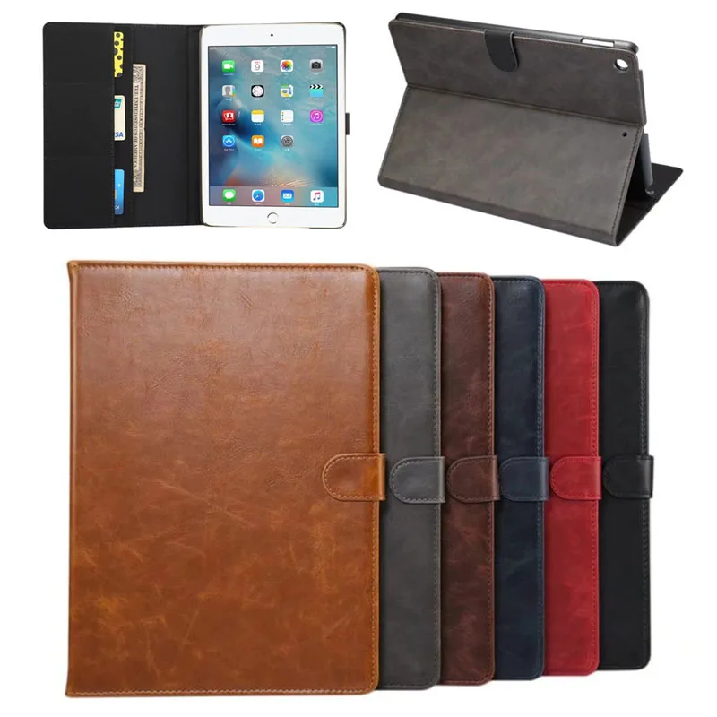 

Factory Hot Selling Crazy Horse PU Leather Protective Cover Case for iPad 2018 12.9 inch New, Various