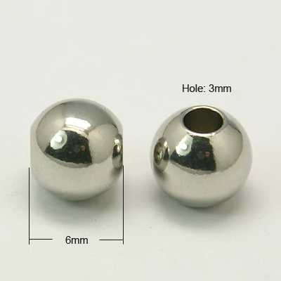 

Pandahall Stainless Steel Beads 6mm Round Beads
