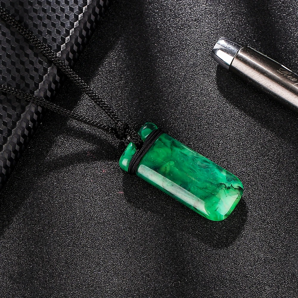 

AQUA MAN BON VOYAGE Wholesale New Fashion America Europe Fashion Stone men women emerald resin necklace, Gold ,silver, gun color