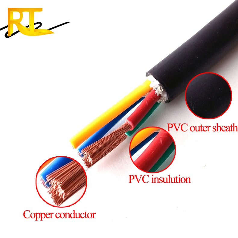 Electric Speaker Wire Red And Black Wire 300/500v Transparent Pvc Od