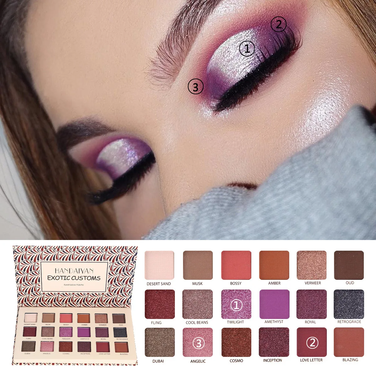 High quality eyeshadow makeup products 18 color magic cosmetics eyeshadow eye palette shadow for sale