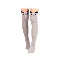 

Best Sellers Wish Amazon Solid Color With Cartoon Cat Top Over Knee Women Stocking Socks