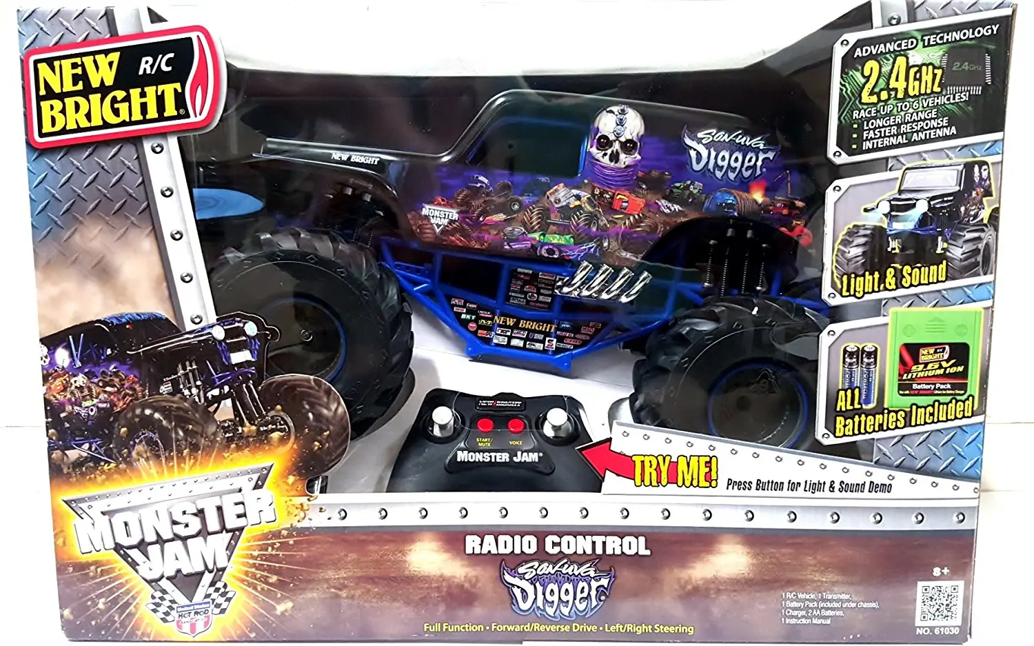 new bright grave digger rc truck
