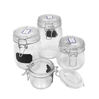 

Factory direct sale high quality round recycled glass jars glass jars with hinged lids swing top glass storage jar