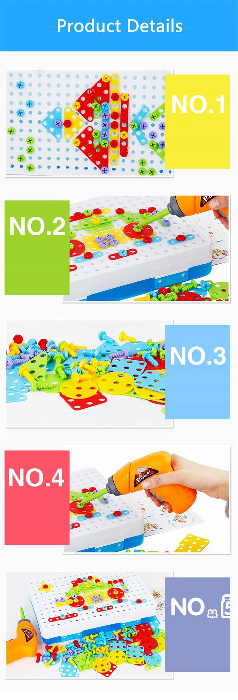Educational toys for toddlers Electric screw drill Puzzle Assembled Blocks Creative development STEM toys for Kid Jigsaw Puzzles.jpg