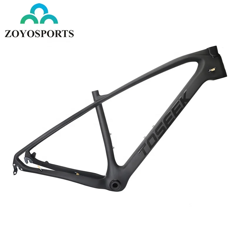 

ZOYOSPORTS T800 29er Carbon Fiber MTB Bicycle Frame 29 Inch 142*12 or 135*9mm Mountain Bike Frame, Black(glossy logo)