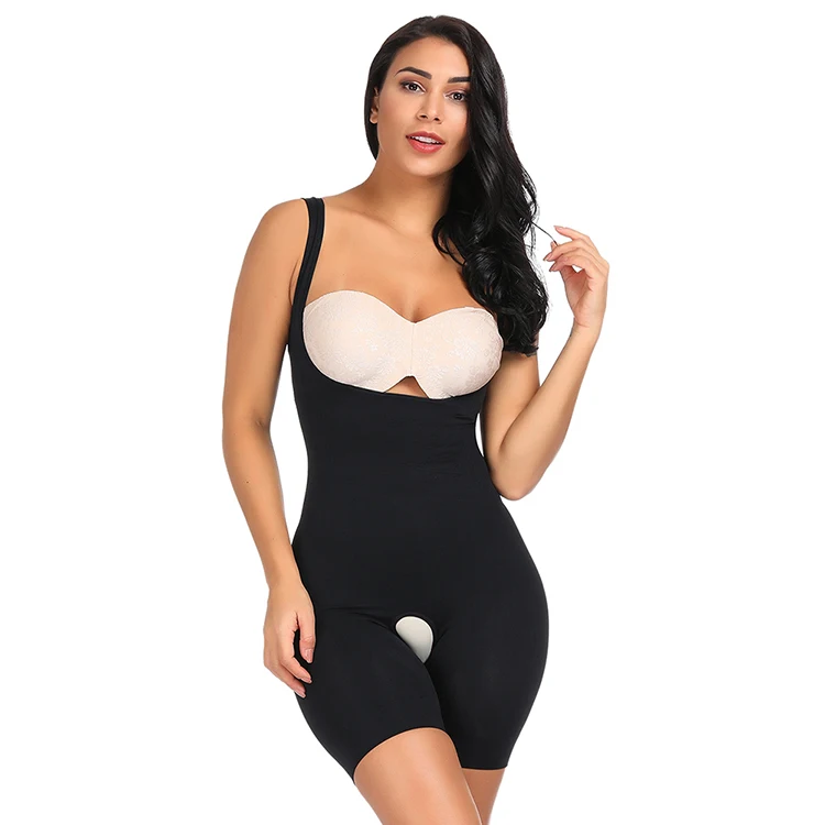 

High Quality Seamless Open The Crotch Women Slimming Fat Full Tummy Control Shapewear For Women, As show