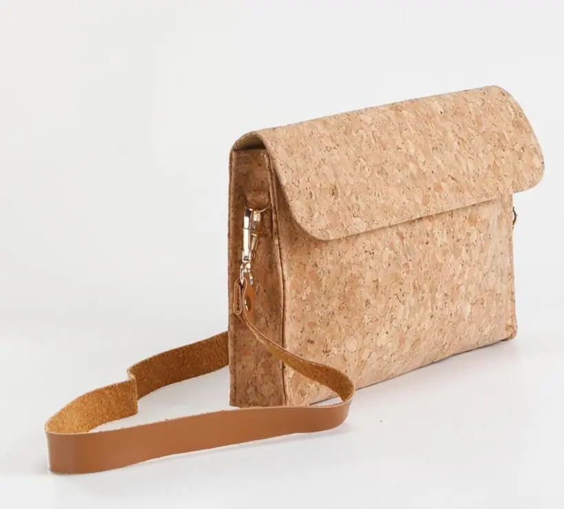 

Eco Cork Purse Crossbody Women Vegan Handbag with Leather Shoulder Strap