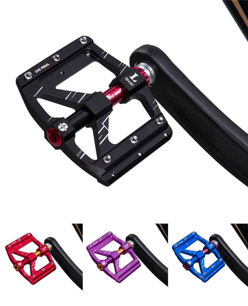 West Biking Cycling Pedals Handicap Bike Pedals Aluminum