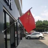 stainless steel wall flag poles with perssonalized flag banners