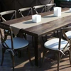 Natural raw top wood table banquet wood slab table wedding tables