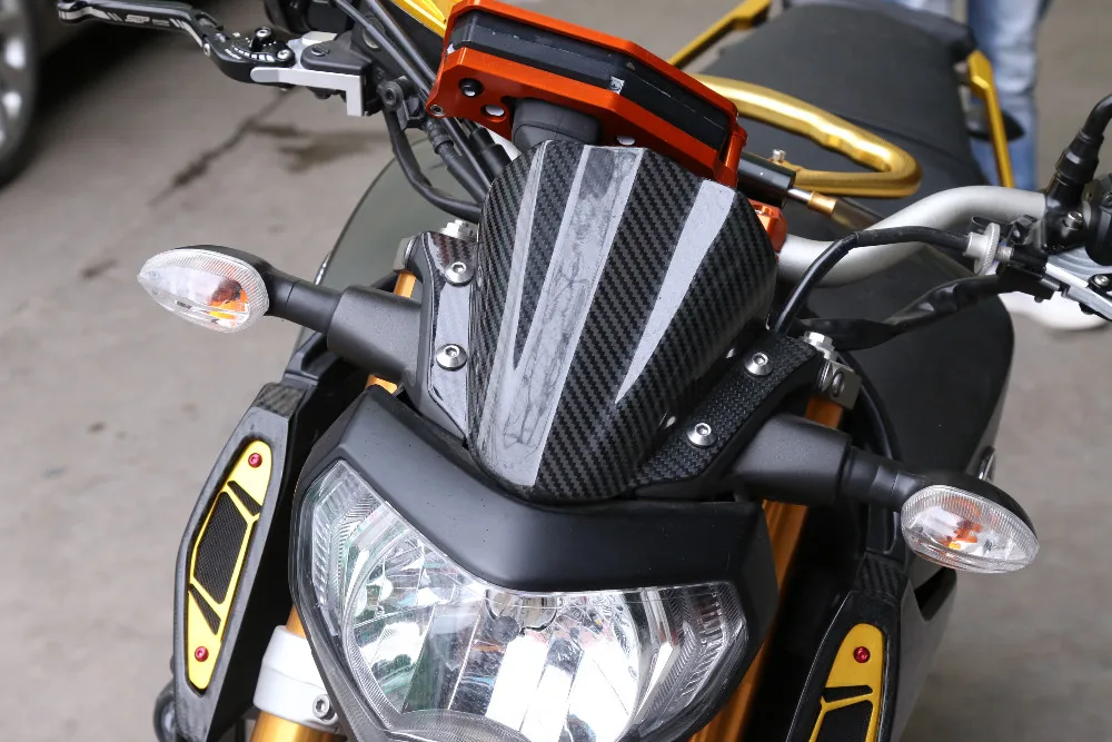Sep Motorcycle Carbon Fiber Part Windshield Windscreen For Yamaha Mt09