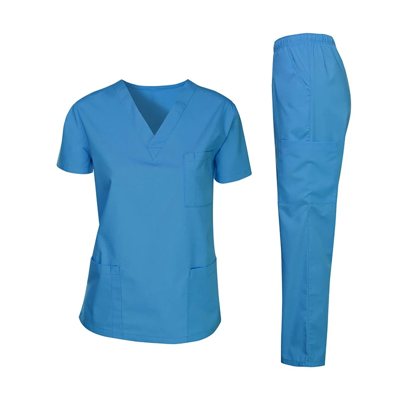 
Wholesale Natural Medical Nurse Uniforms Scrub cherokee Set - Medical Scrub Top and Pant 