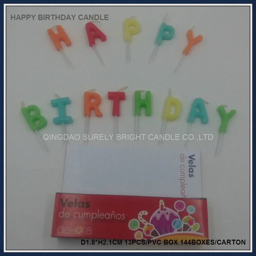 Good Quality Promotion Logo Customized Enlish Letter Birthday Cake Candles