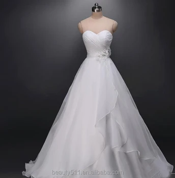 Luxury Putih Sayang Bordir Bunga Backless Bridal Gown Ts75 Buy