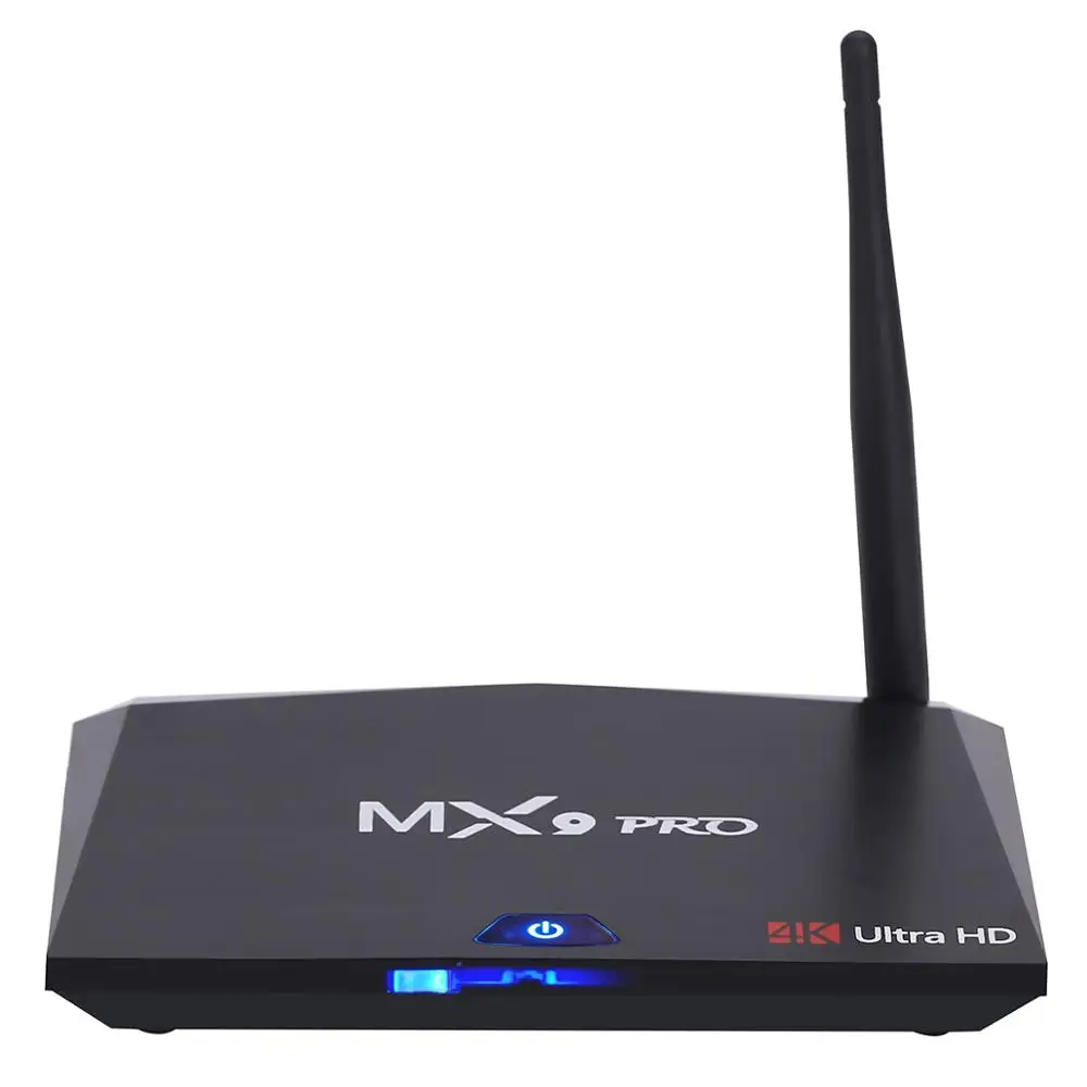 

2019 BT wifi Android 8.1 RK3328 Quad-Core MX9 pro cheap tv set top box, Black