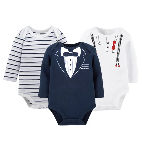 
Best 3pcs/lot Baby Bodysuit Newborn Baby Jumpsuit Long Sleeve Cotton Autumn Winter New Arrival Baby Clothes  (60546958653)