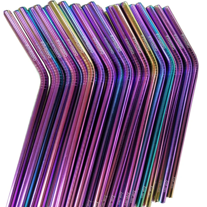 

coloured stainless steel straws short cocktail metal straw for drinking engraved silver or black logo, Green ,blue ,pink, red ,golden and customize