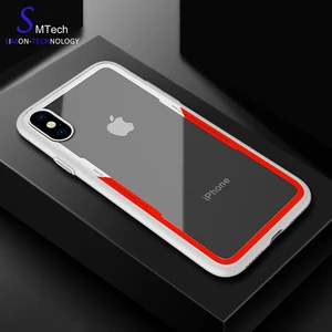Newest TPU Frame For iPhone X Tempered Glass Phone Case
