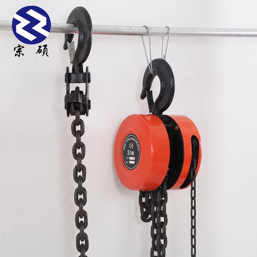 Portable Rachet Manual Hoist Pulley System 3 Ton Chain Block With 6
