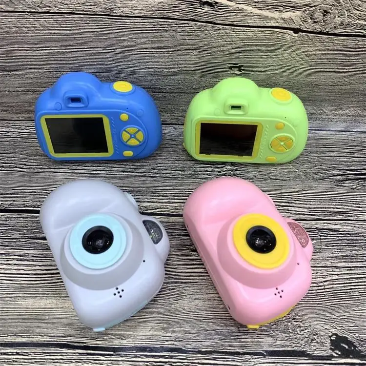

Lovely 2 Inch Digital Mini Camera Cartoon Camera Toys Children Gifts toys camera, Pink;blue;green;grey