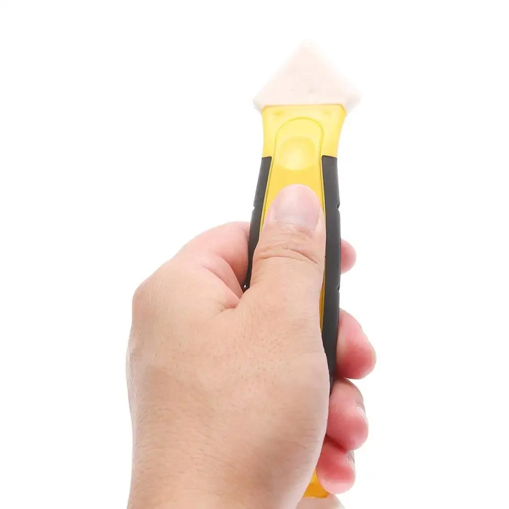 
3 Pieces Caulking Tool Kit,Yellow Silicone Sealant Finishing and Replace Removal Tool with a Caulk Nozzle 