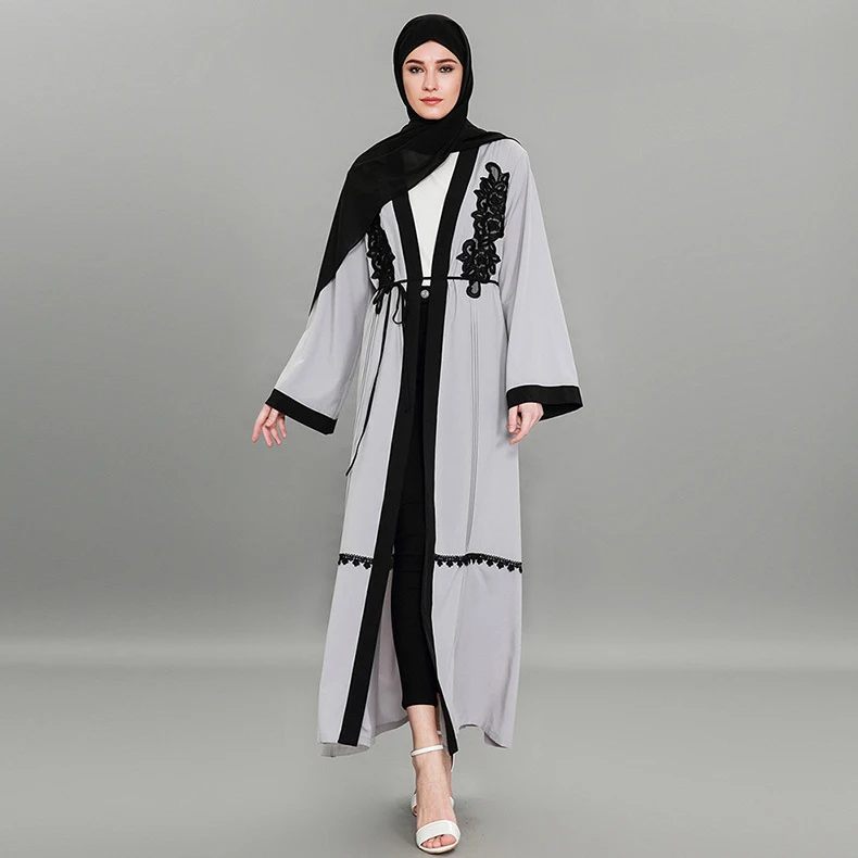 

Modern Traditional Islamic Clothing Abaya Most Beautiful Fashion Embroidery White Kimono Abaya, According to the picture