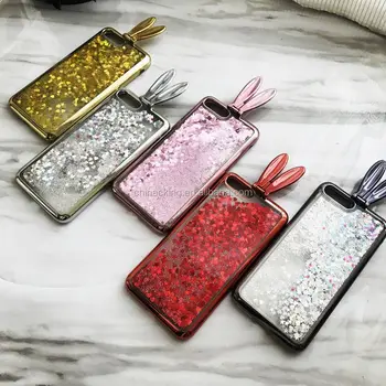 3d Cute Rabbit Ears Quicksand Glitter Stander Case For Samsung Galaxy S6 S7 S7 Edge S8 S8 Plus Note 8 Silicon Liquid Cover Buy Rabbit Ears Silicon Liquid Cover Rabbit Ears Quicksand