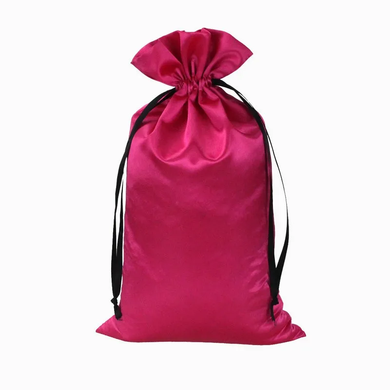 Custom Satin Hair Extension Bags Luxurious Hair Packaging Bags For