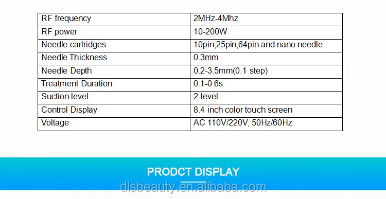 Portable gold microneedle rf fractional rf microneedle rf beauty machine