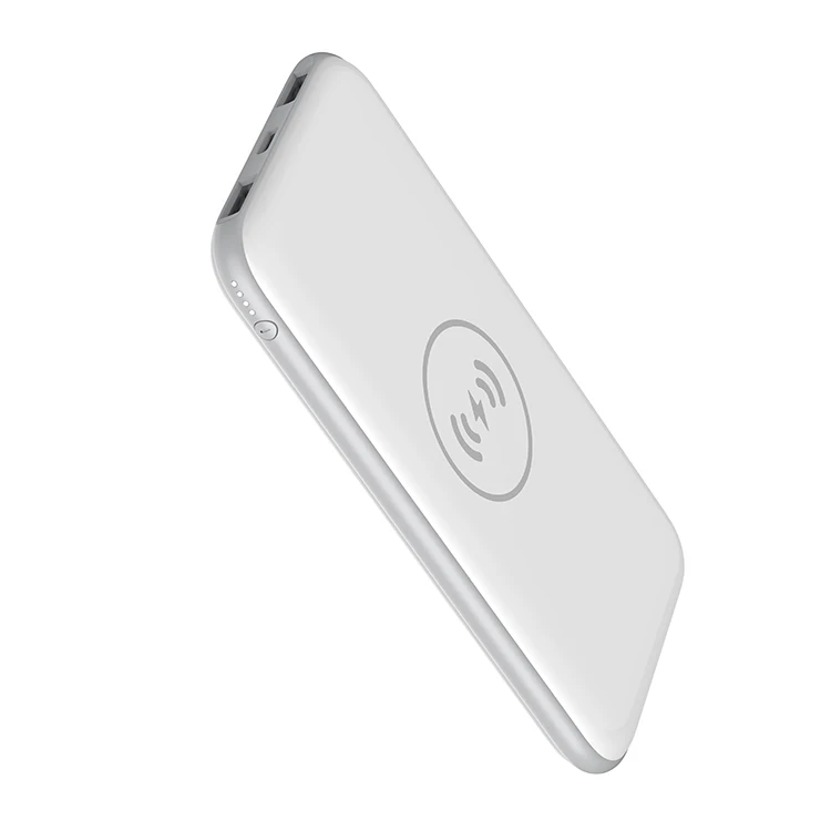 

8000 mAh Power Bank Wireless Power Bank Wireless Charging Power Bank, White