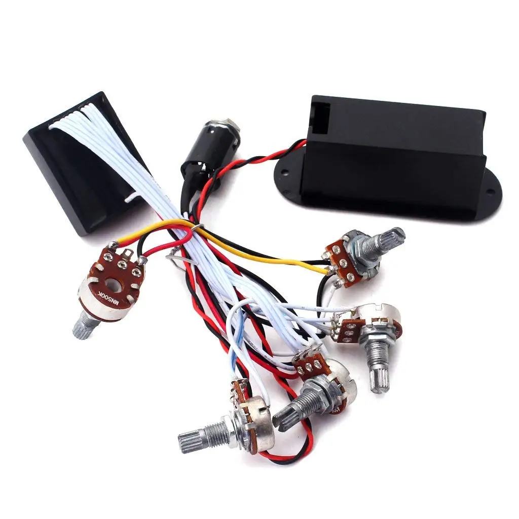 BQLZR 2 Band Active EQ Preamp Circuit for Bass Guitar with Output Jack