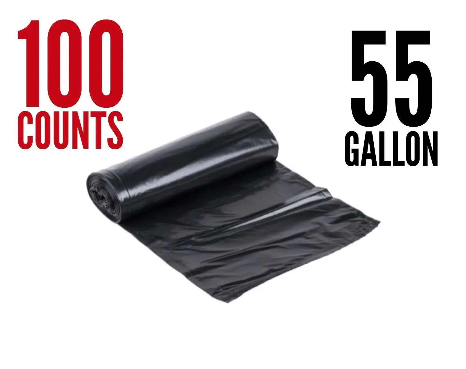Heavy Duty 5560 Gallon 3 Mil Contractor Trash Bags,32/case Garbage