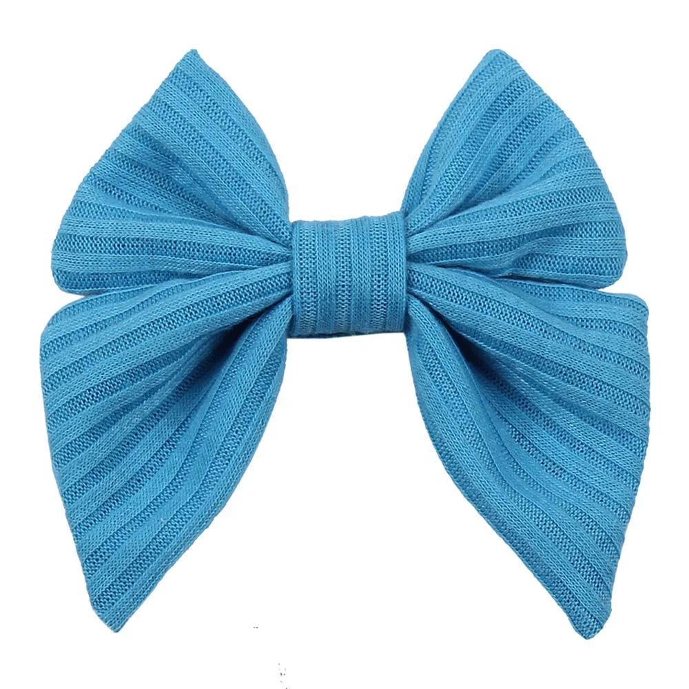 

12 Colors 3" Striped Bow Headband Custom Chic Hair Accessories For Baby Girl Fashion Soft Kids Hair Clip For Party